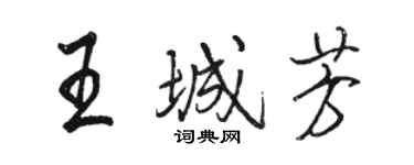 骆恒光王城芳行书个性签名怎么写