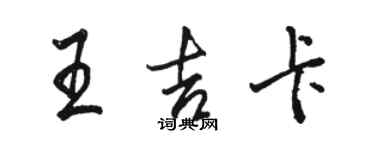 骆恒光王吉卡行书个性签名怎么写