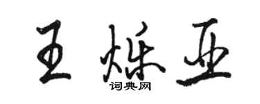 骆恒光王烁亚行书个性签名怎么写