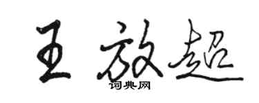 骆恒光王放超行书个性签名怎么写