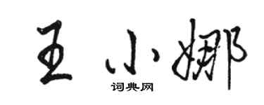 骆恒光王小娜行书个性签名怎么写