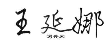 骆恒光王延娜行书个性签名怎么写