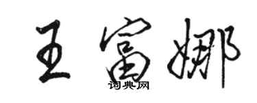 骆恒光王富娜行书个性签名怎么写