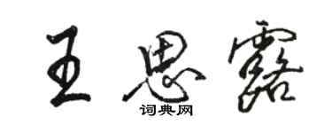 骆恒光王思露行书个性签名怎么写