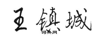 骆恒光王镇城行书个性签名怎么写