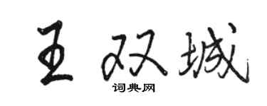 骆恒光王双城行书个性签名怎么写