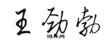 骆恒光王劲勃行书个性签名怎么写