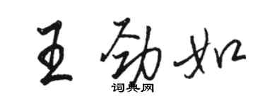 骆恒光王劲如行书个性签名怎么写