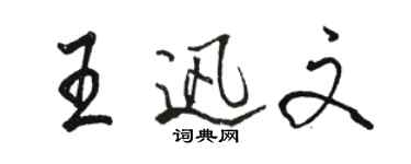 骆恒光王迅文行书个性签名怎么写