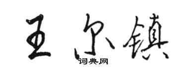 骆恒光王尔镇行书个性签名怎么写