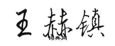 骆恒光王赫镇行书个性签名怎么写