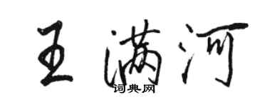 骆恒光王满河行书个性签名怎么写
