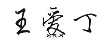 骆恒光王爱丁行书个性签名怎么写