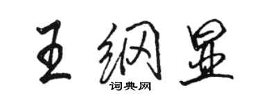 骆恒光王纲显行书个性签名怎么写