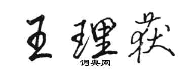 骆恒光王理获行书个性签名怎么写