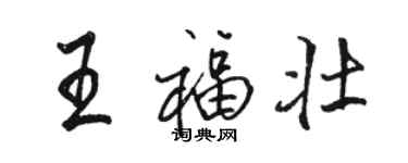骆恒光王福壮行书个性签名怎么写