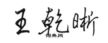 骆恒光王乾晰行书个性签名怎么写