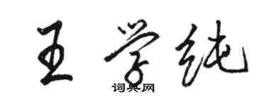 骆恒光王学纯行书个性签名怎么写