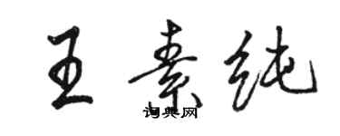 骆恒光王素纯行书个性签名怎么写