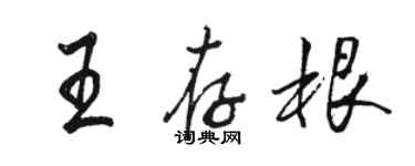 骆恒光王存根行书个性签名怎么写