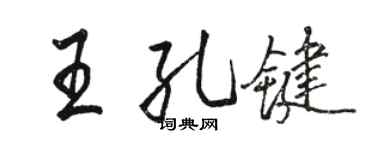 骆恒光王孔键行书个性签名怎么写