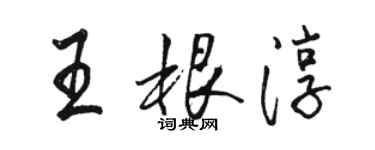 骆恒光王根淳行书个性签名怎么写