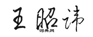 骆恒光王昭讳行书个性签名怎么写