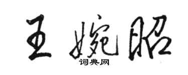 骆恒光王婉昭行书个性签名怎么写