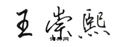 骆恒光王崇熙行书个性签名怎么写