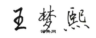 骆恒光王梦熙行书个性签名怎么写
