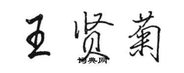骆恒光王贤菊行书个性签名怎么写