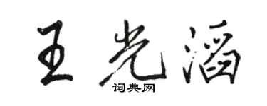 骆恒光王光滔行书个性签名怎么写