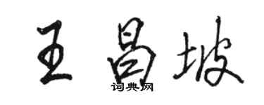 骆恒光王昌坡行书个性签名怎么写
