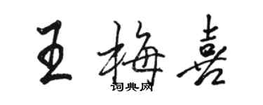 骆恒光王梅喜行书个性签名怎么写