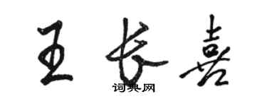 骆恒光王长喜行书个性签名怎么写