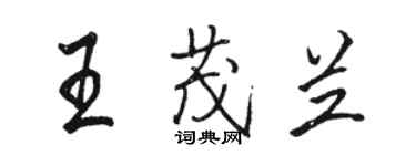 骆恒光王茂兰行书个性签名怎么写