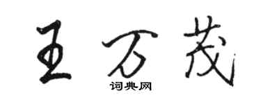 骆恒光王万茂行书个性签名怎么写