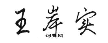 骆恒光王岸实行书个性签名怎么写
