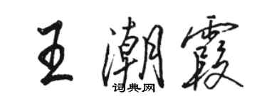 骆恒光王潮霞行书个性签名怎么写