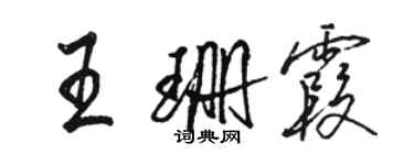 骆恒光王珊霞行书个性签名怎么写