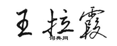 骆恒光王拉霞行书个性签名怎么写