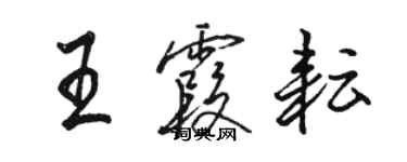 骆恒光王霞耘行书个性签名怎么写