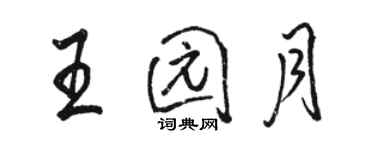 骆恒光王园月行书个性签名怎么写