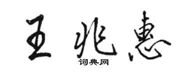 骆恒光王兆惠行书个性签名怎么写