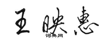 骆恒光王映惠行书个性签名怎么写