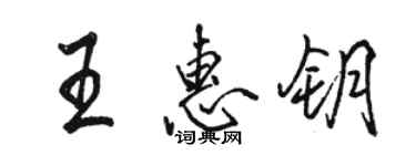 骆恒光王惠钥行书个性签名怎么写