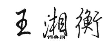 骆恒光王湘衡行书个性签名怎么写