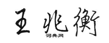 骆恒光王兆衡行书个性签名怎么写
