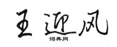 骆恒光王迎风行书个性签名怎么写