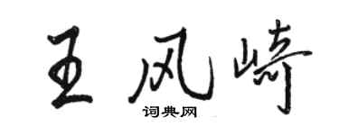 骆恒光王风崎行书个性签名怎么写
